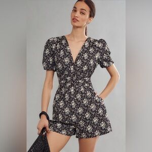 ✨ Anthropologie Katerina Button-Front Romper Sz XL
